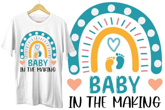 Baby in the Making Boho T Shirt Mug Svg Graphics