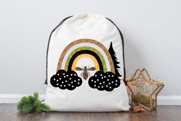 Boho Rainbow Illustrator T-shirt Design Graphics