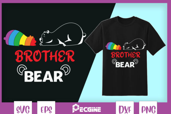 Brother Bear LGBT Rainbow Pride Graphics