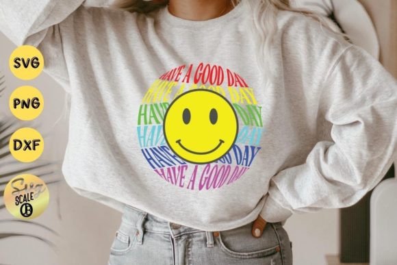 Have a Good Day Smiley Rainbow Graphics for T-Shirt Designs