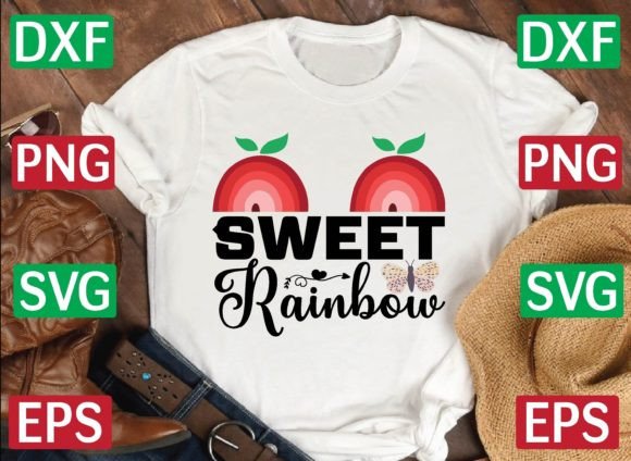I Sweet Rainbow Svg Graphics
