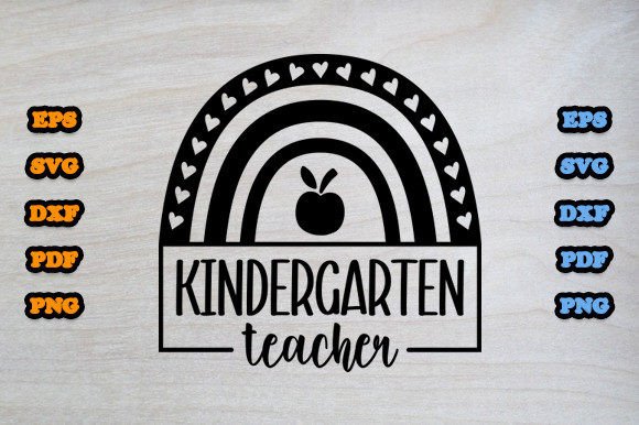 Kindergarten Teacher Svg Graphics for T-Shirt Designs
