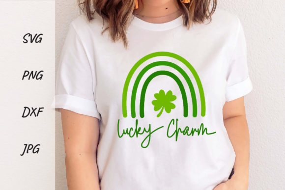 Lucky Charm Boho Rainbow Svg St Patricks Graphics