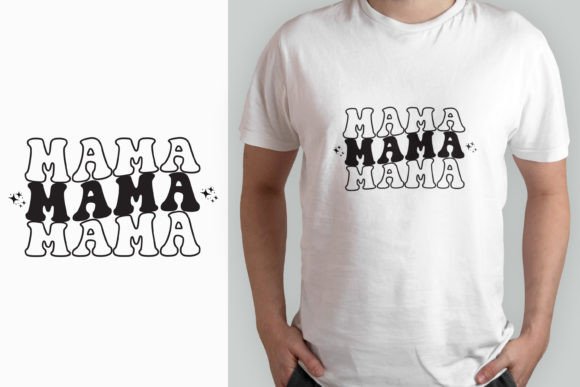 Mama Wavy T-shirt Design Graphics