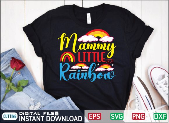 Mammy Little Rainbow Svg Design Graphics