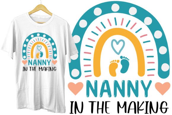 Nanny in the Making Boho T-Shirt Design