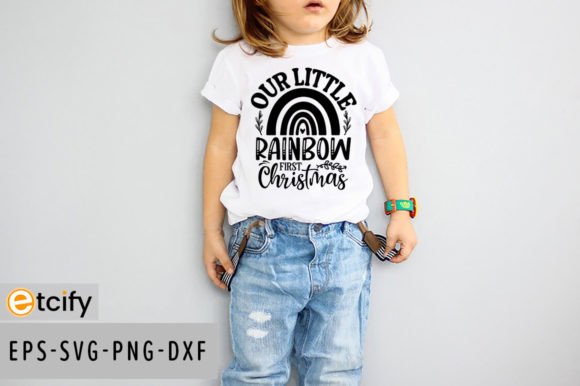 Our Little Rainbow First Christmas Svg
