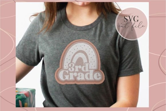 Rainbow 3rd Grade Svg for T-Shirt Designs