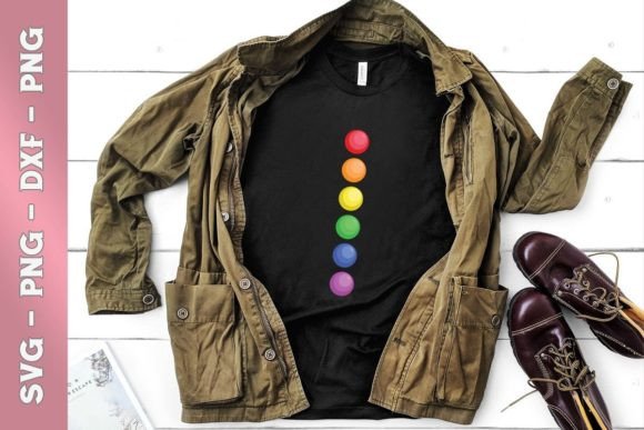 Rainbow Dots Subtle Pride Month LGBT Graphics