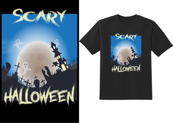 Scary Halloween Graphics for T-Shirt Designs