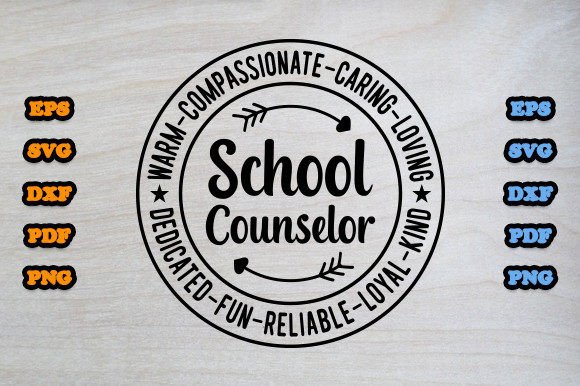 School Counselor Svg Graphics for T-Shirt Designs