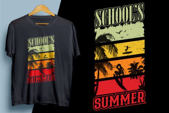 School's Summer Shirt Design Graphics