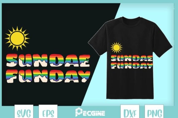 Sundea Funday Rainbow Flag Ice Cream Graphics