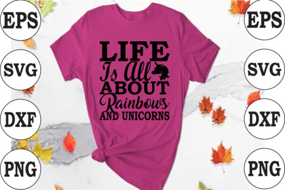 Unicorm- Svg Life is All About Rainbow