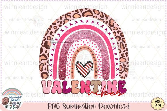 Valentine Vibes Rainbow Glitter Leopard Graphics for T-Shirt Designs