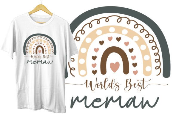 World's Best Memaw Boho T-Shirt Design Graphics